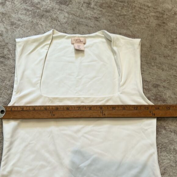 Camila Coelho Ivory double lined square neck top size small - Picture 4 of 7